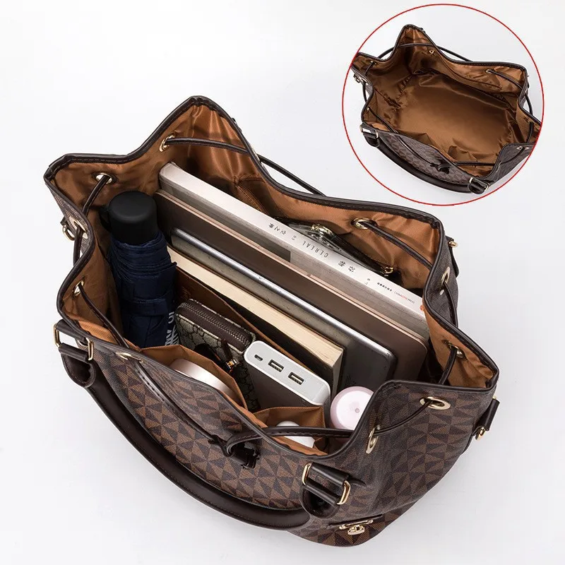 New Fashion Printing Large -Capacity Handbags Women's Bag Wild Shoulder Bucket Bag