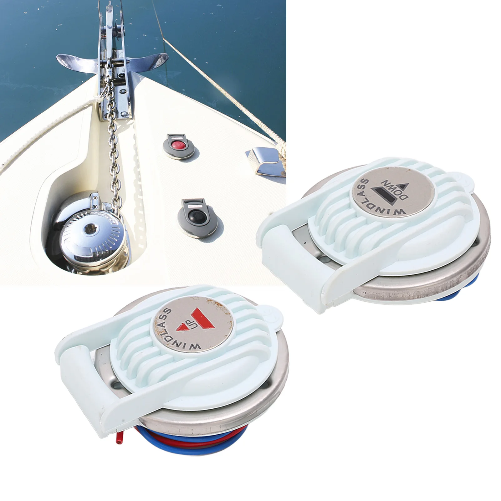 

New Windlass Foot Switch Windlass Foot Switch Rust Proof Windlass Up and Down Foot Switches for Boat Windlass Winch Foot Switch