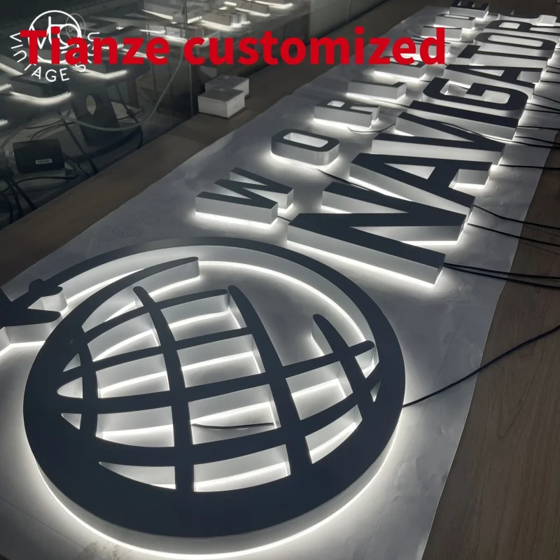 (customized)Acrylic Letter Sign Store Channel Letters Backlit Signs Businesses