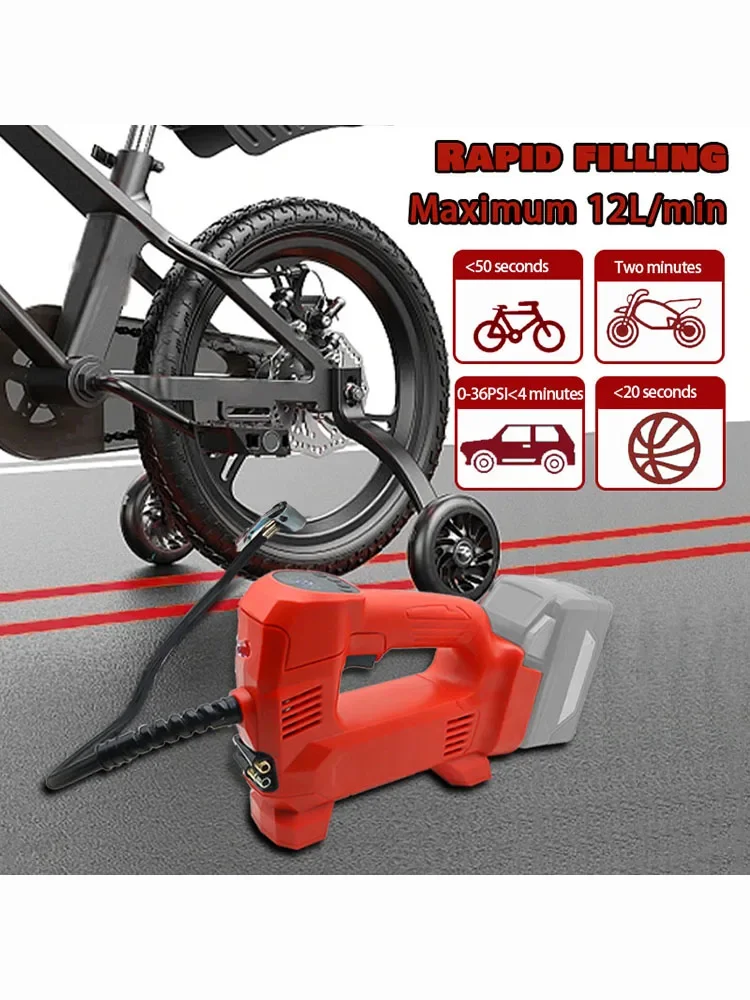 AliExpress dawupine Lithium Battery Air Pump Bicycle Tires Balls Portable Cordless Rechargeable Car Tire Inflator For Milwaukee 18V 48-11-1890