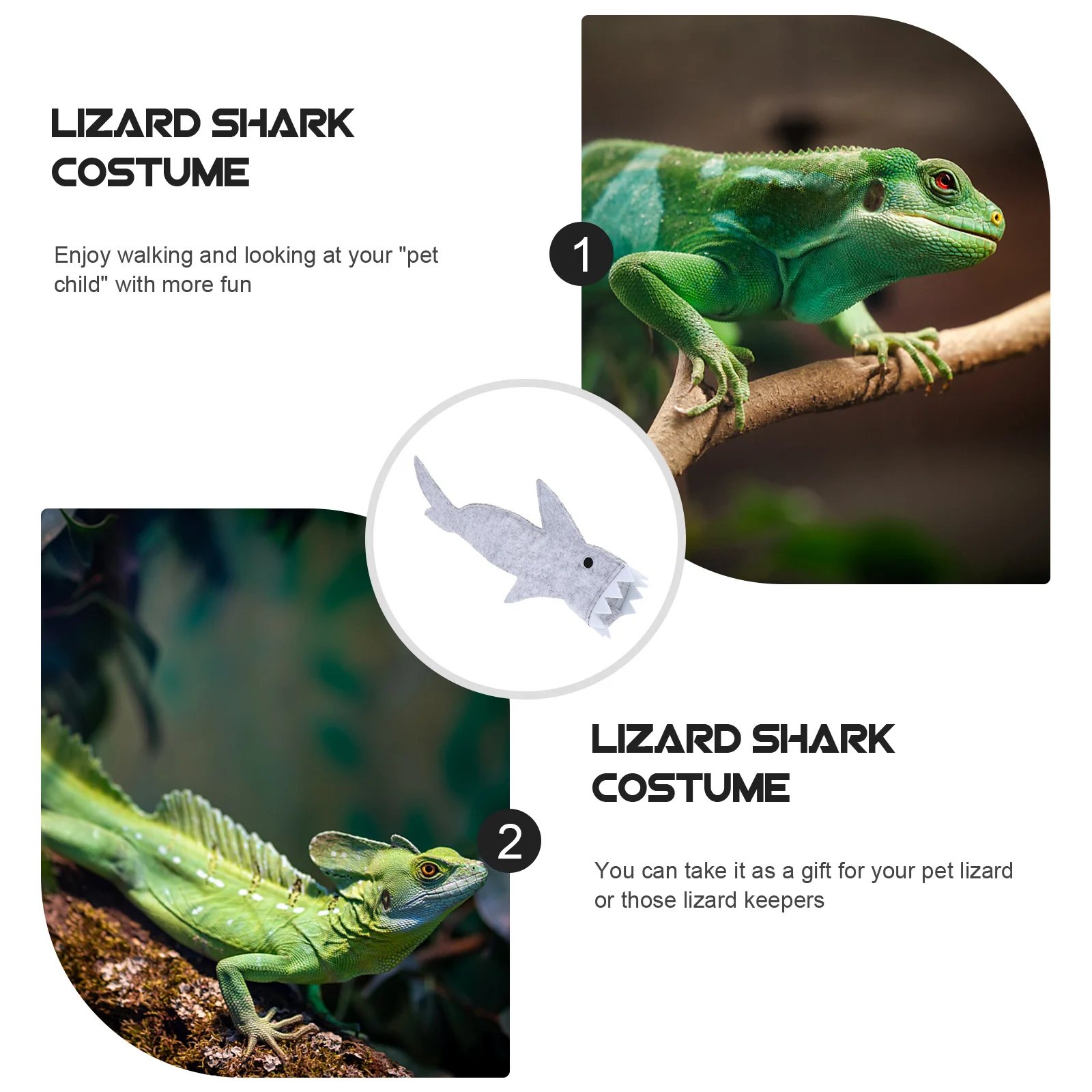 

2Pcs Pet Supplies Adorable Clothing Comfortable Suit for Lizard Snake Small Animals Fun Outdoor Indoor Activity