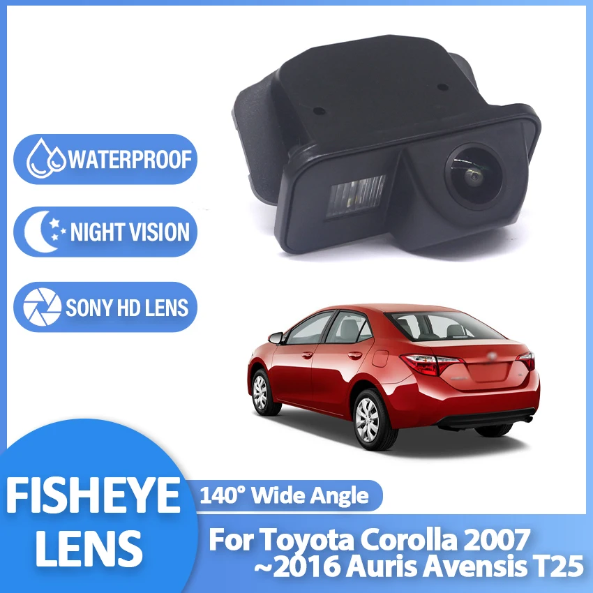 140° HD 1080P Car Rear View Camera For Toyota Corolla 2007~2014 2015 2016 Auris Avensis T25 Night Vision Reverse Reversing