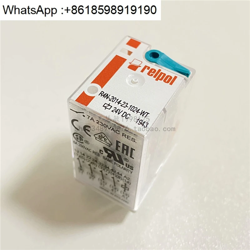 R4N - 2014-23-1024 - WT | Relpol Electromagnetic Relay 6A 24VDC 14 Pin