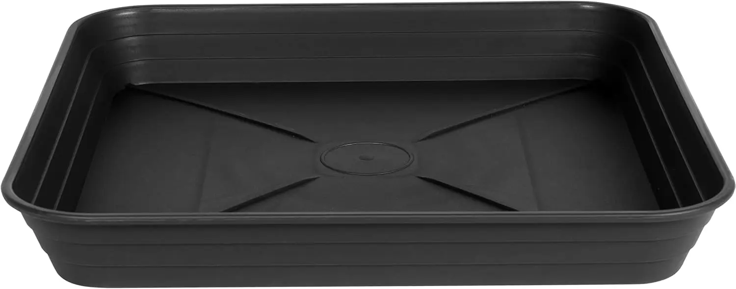 

4 Pack Square Plant Saucer Tray 16 inch, Heavy Duty Plastic Plant Saucers for Indoors Outdoor, Flower Plant Drip Trays for Pots,