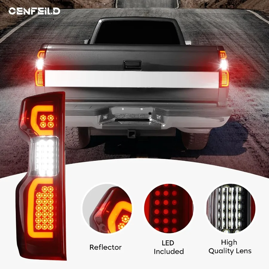 مجموعة مصابيح خلفية LED مصممة لتعزيز الرؤية والمتانة في تطبيقات الشاحنات شديدة التحمل المتوافقة مع تشيفي