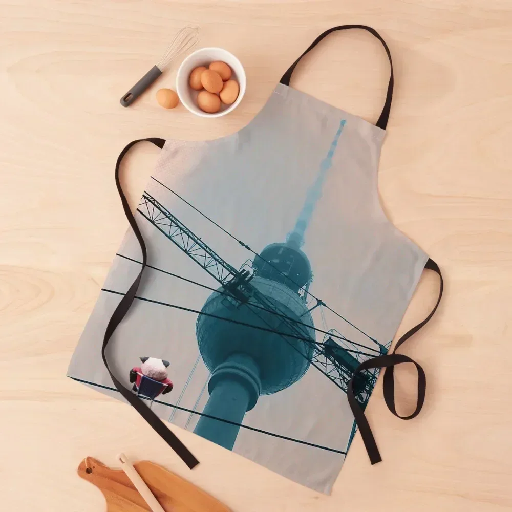 

Bear of Berlin Apron Men'ss Kitchen New 2022 Year for women with pocket Costume Waiter Apron