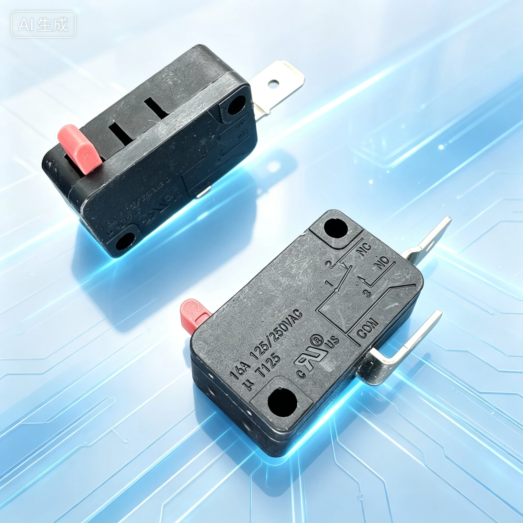 Heavy-duty KW-16 Micro Switch 2Pin NO 16A 250VAC Limit Switch for Ushun  20pcs