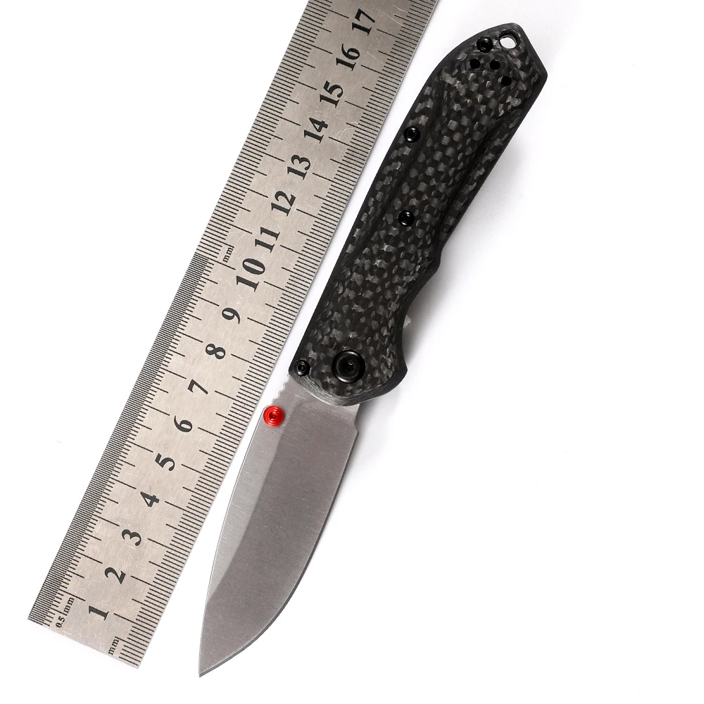 NINE THORN Mini 565 Ball Bearing Mark S90V Blade Carbon Fiber Outdoor Camping Hunting Pocket EDC Tool Folding Knife