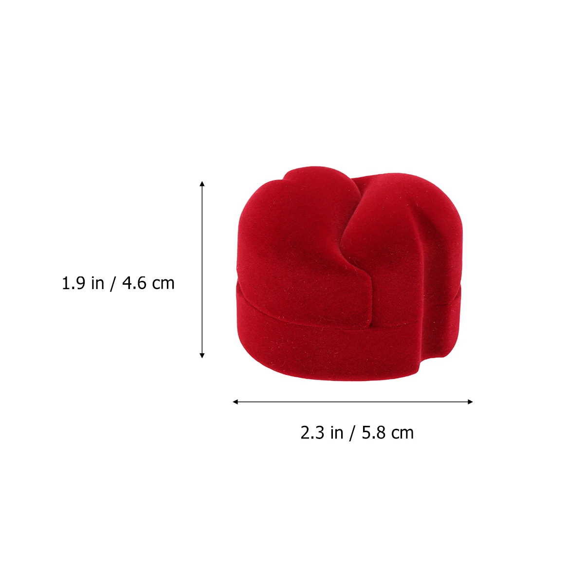 

2 pcs Double Open Red Ring Storage Box Double Ring Organizer Case Jewelry Holder Gift For Wedding Valentine'S Day Engagement