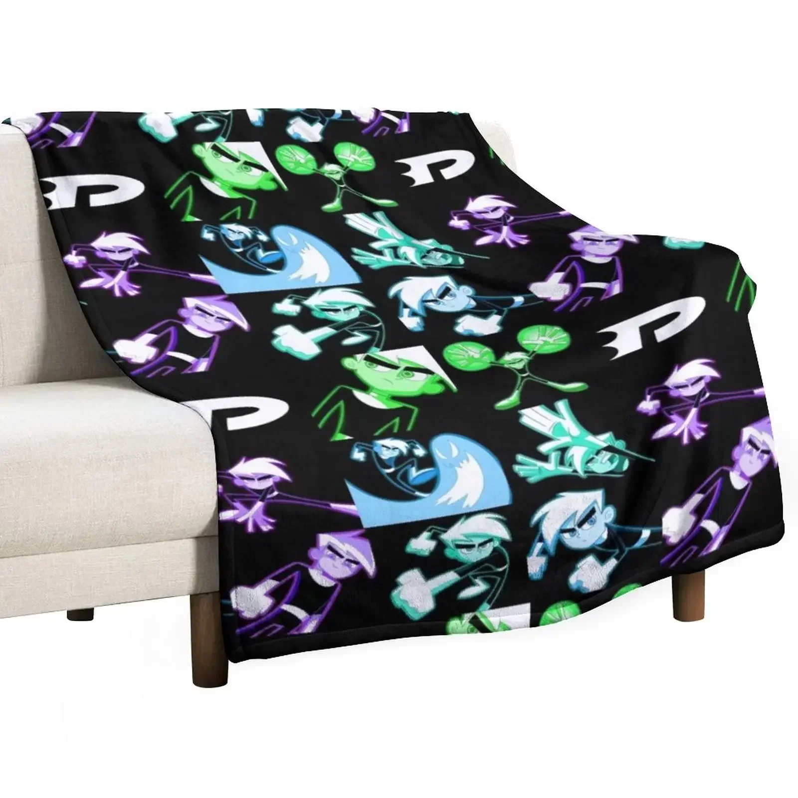 Danny Phantom Glow Poster Throw Blanket Retros warm winter Giant Sofa For Decorative Sofa Blankets