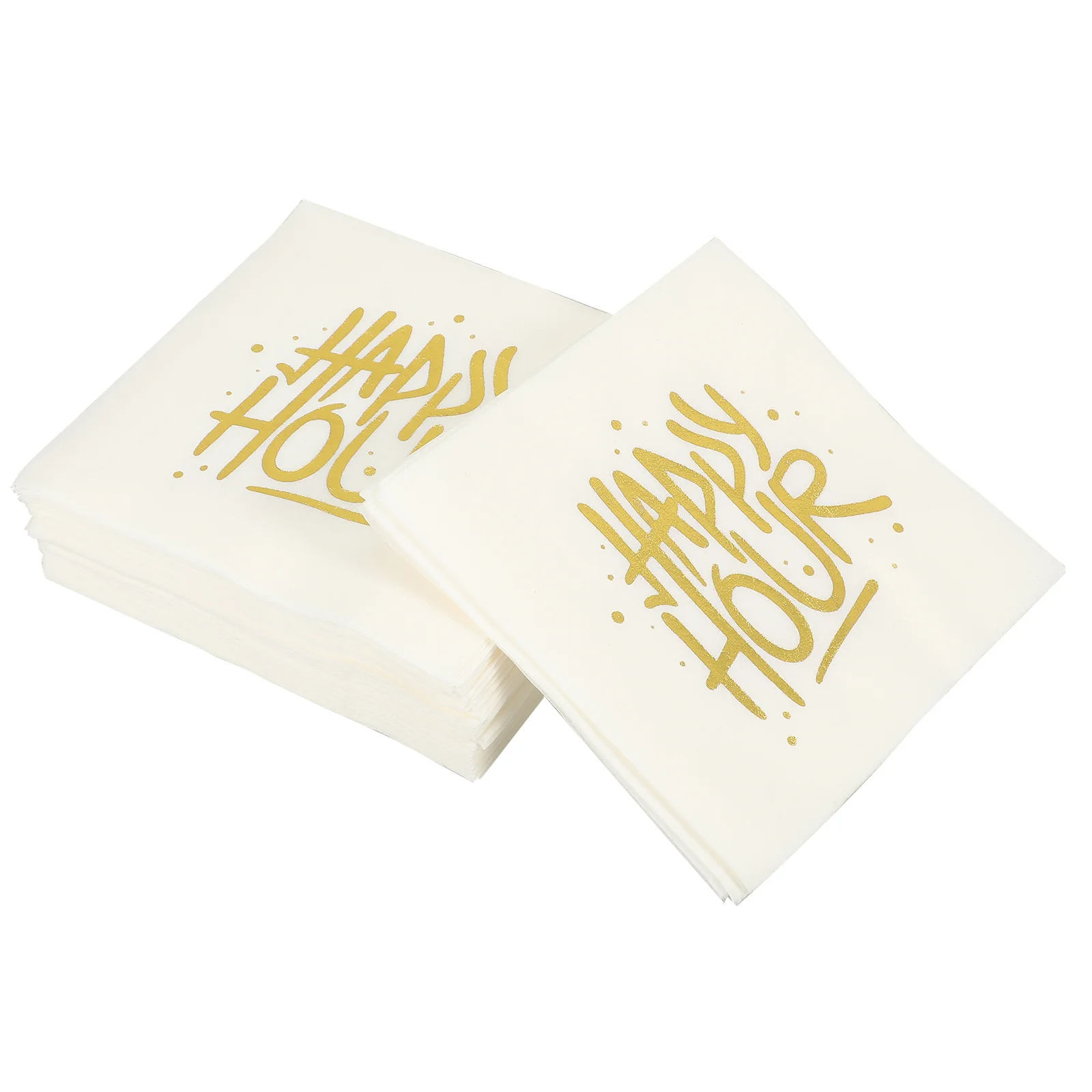 مناديل ورقية مزخرفة، مناديل عشاء للاستعمال مرة واحدة لحفلات الزفاف والعطلات والاحتفال بأدوات المائدة بنمط الكلمات الإنجليزية