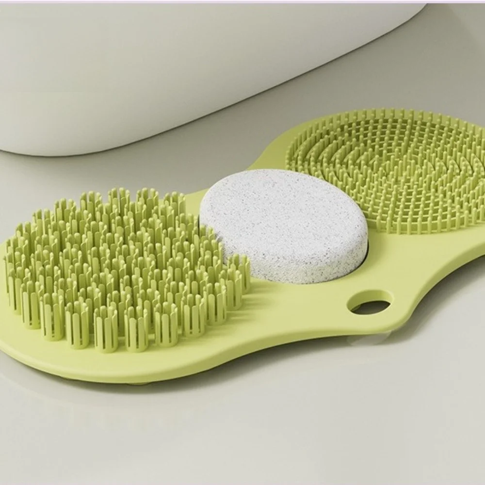 Suction Cups Foot Scrubber Mat Pumice Stone Deep Exfoliation Shower Massager Mat Gentle Cleaning Sponge Texture