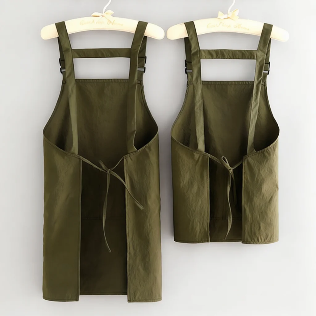 Premium Waterproof Kitchen Apron For Men Women Adjustable Bib Durable Polyester Workwear For Cooking Baking Serving