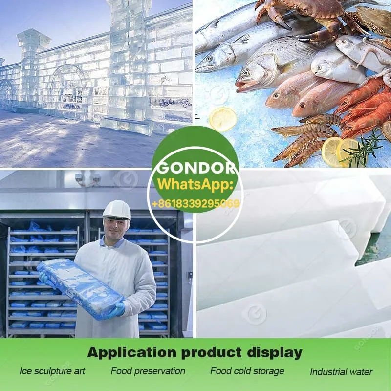 ماكينة صنع مكعبات الثلج الصناعية الأوتوماتيكية من الفولاذ المقاوم للصدأ ماكينة تصنيع مكعبات الثلج المخصصة لمطعم المعدات التجارية #6