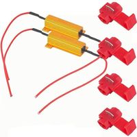 2Pcs Load Resistor 50W 6RJ 6ohm LED Decoder FIX Hyper Flash Turn Signal Blinker