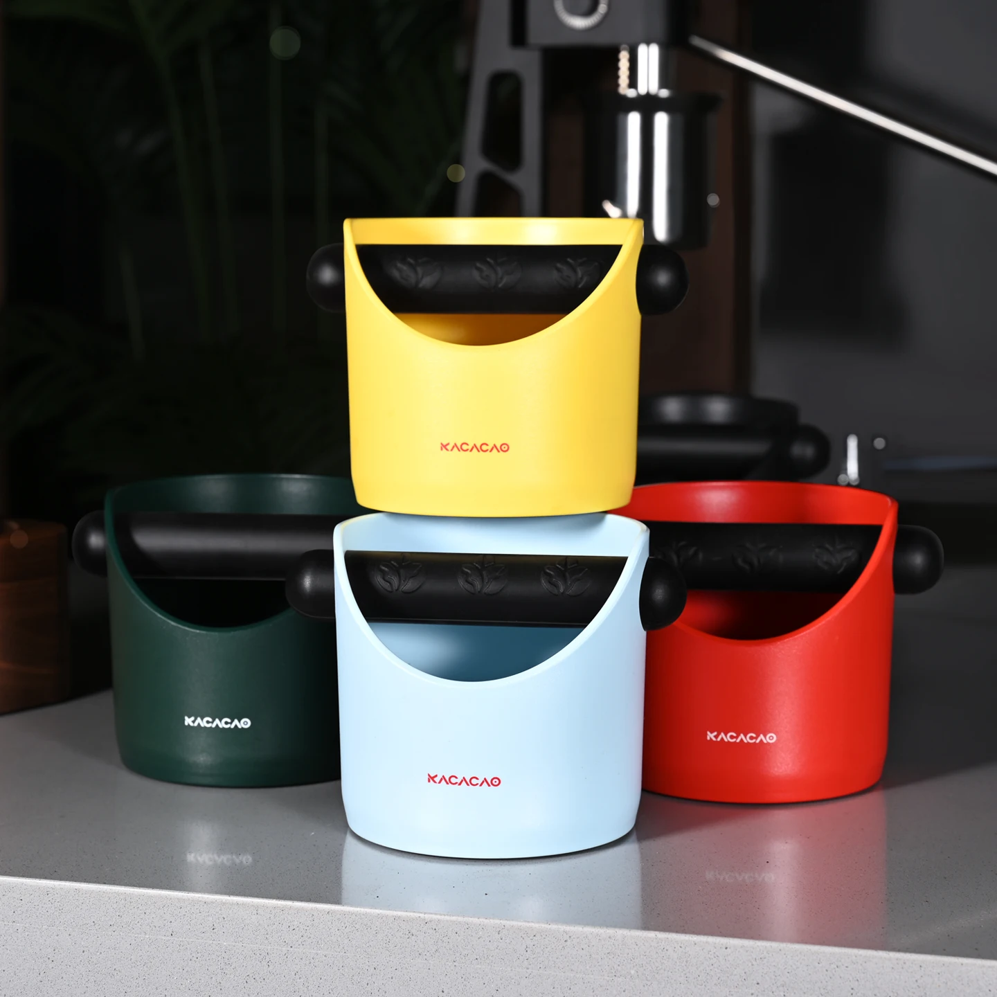 KACACAO Kaffee Knock Box Espresso Boden Container Anti Slip Espresso Maschine Dump Bin Mahlen Barista Waren Cafe Bar Zubehör