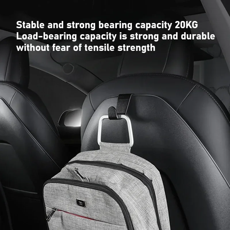 For Tesla Model X/S/Y/3/3+ New Seat Rear Hook Storage Bag Hidden Small Hook Backseat Clothes Umbrella Hanger Car Accessories