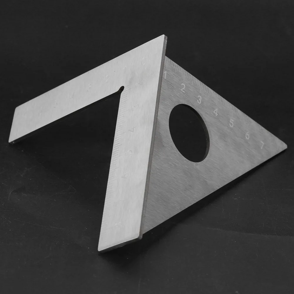 

Угломер 90/45 градусов, метрический, точность 1 мм, для деревообработки, 3D многоугольный, серебристый, инструмент для столярных работ