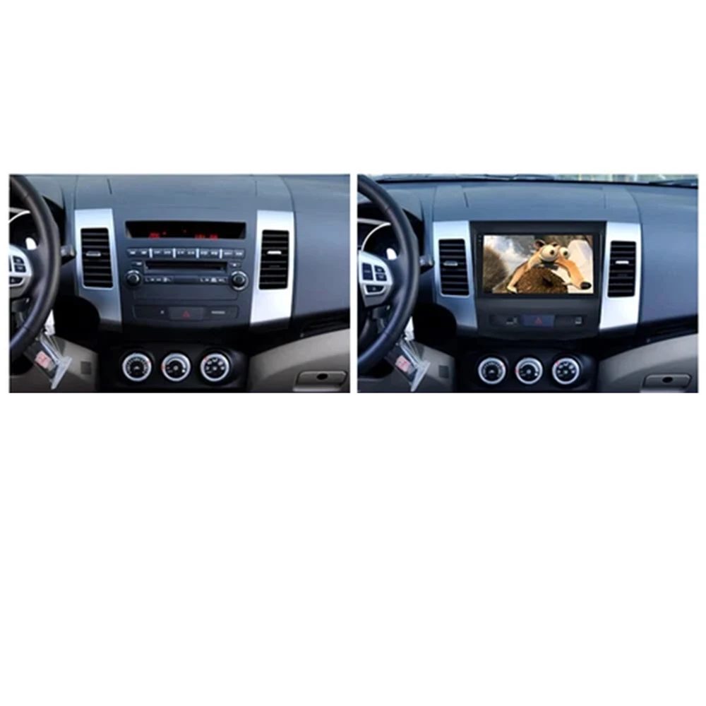 9'' For Mitsubishi Outlander 2005-2011 Car Radio Head GPS Multimedia Carplay Android 15 Wireless Navigation Intelligent System