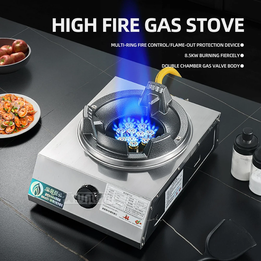 Energy-saving Double Fierce Fire Stove Estufas High-efficiency Cooktop Fogao A Gas De Cozinha