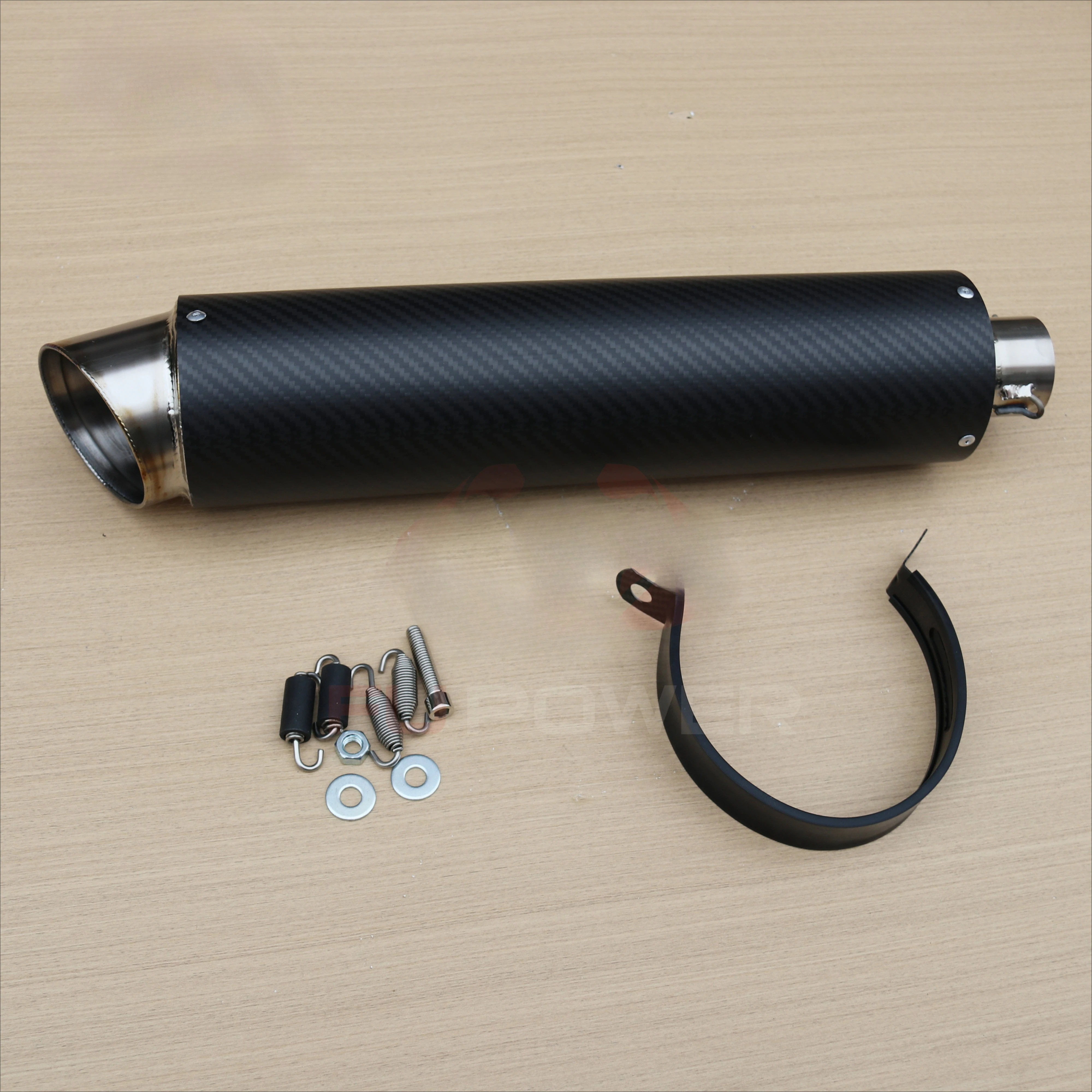 

600cc Motorbike Engines 1.75inch Inlet Titanium Carbon Fibre Mufflers
