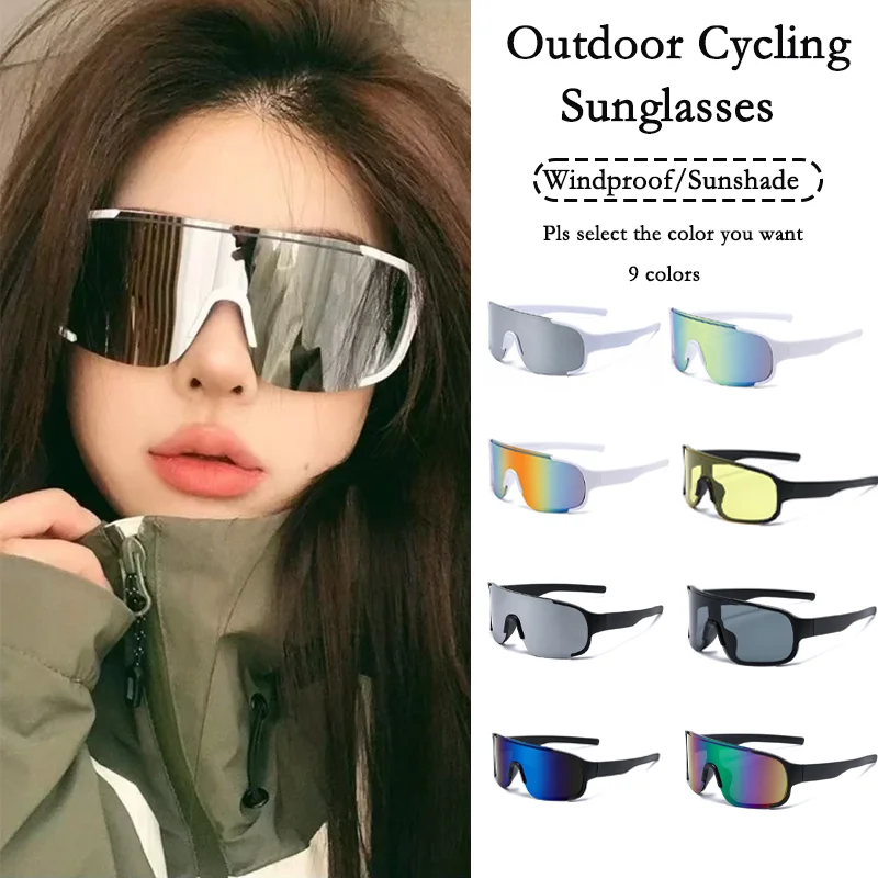 2025, neue trendige Damen-Sonnenbrille für Outdoor-Radfahren, UV400, winddicht, Sonnenschutz, PC-Mann, polarisierte Sportbrille für Reisen