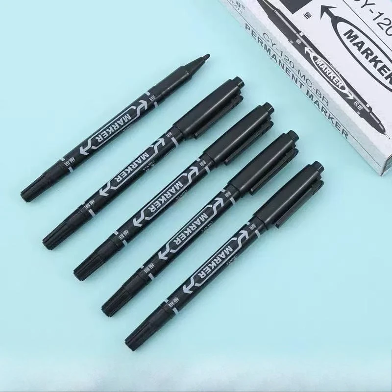 

Подарочный набор: Маркеры с двойным наконечником, на масляной основе, 120 черных быстросохнущих маркеров, большой объем, для рисования и художественных работ, оптовые поставки