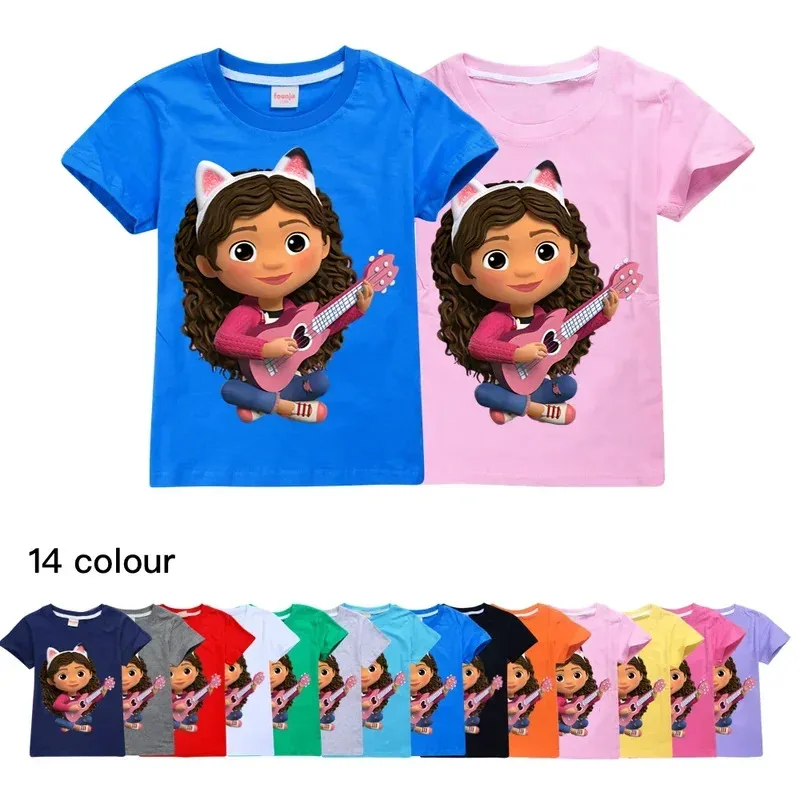 

Dobby doolhouse clothes kids 2024 summer T-shirt toddler girls Capays Cat T shirt boys short sleeve tops CHILDREN'S clothing