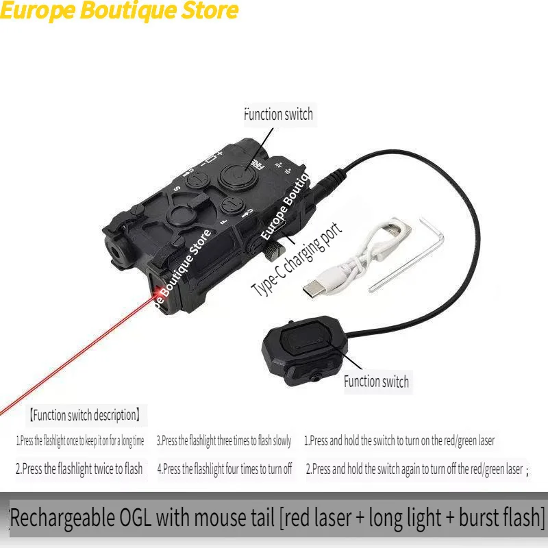 Tactical Storage Box Red Green Light Flashlight Combo For Outdoor Toy Accessories view 5