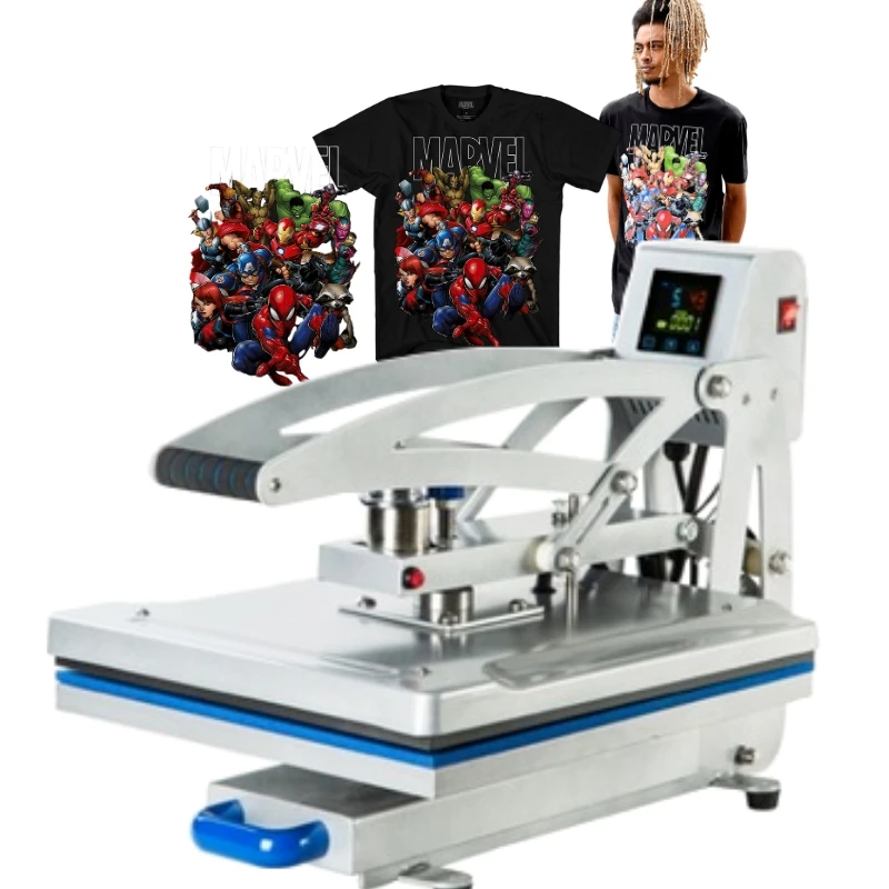 professional magnetic semi-automatic t shirt sublimation heat press machine