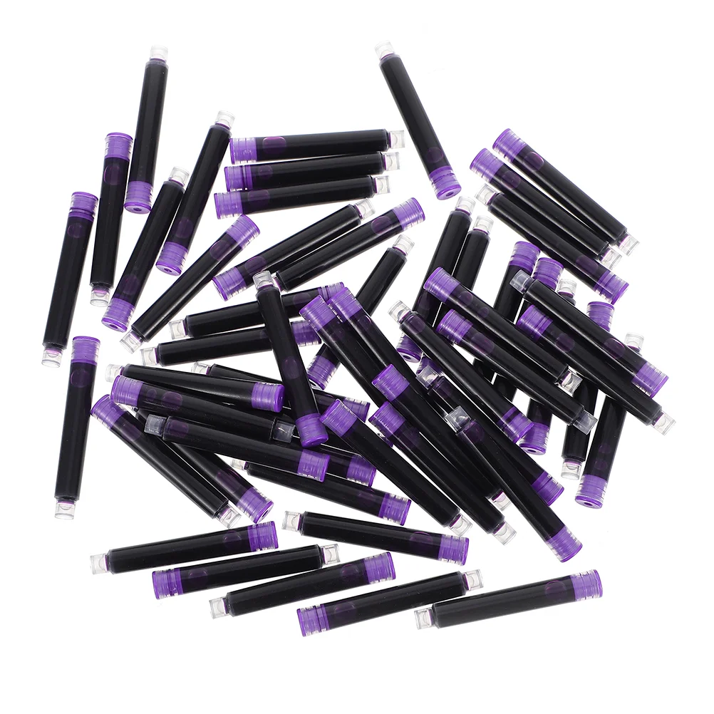 100 Pcs Office Supplies Ink Colorful Pens Practice Replacement Student Fountain