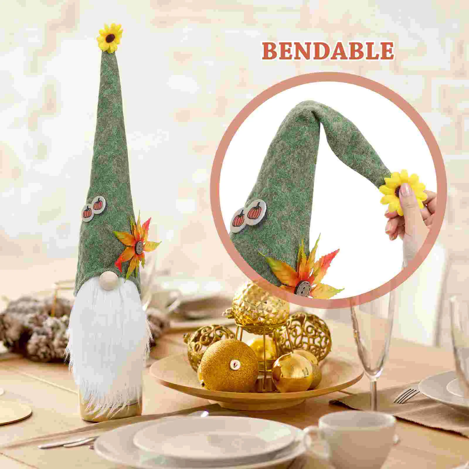 3 Pcs Bottle Covers Decorative Autumn Props Silk Adorable Thanksgiving Party Sleeves Fall Supply Exquisite Handicrafts