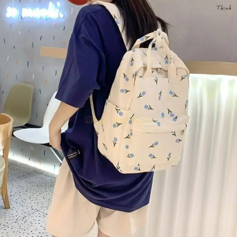 X90d Blumen -Rucksack Schoolbag Travent Bag School College Rucksack Buchbeutel Daypack