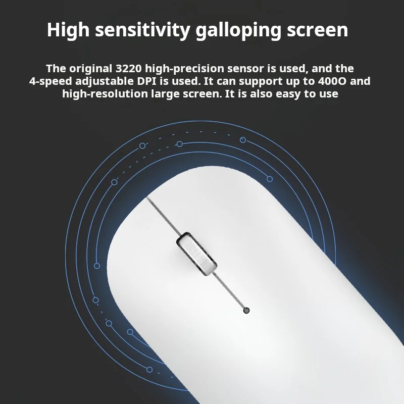 Lenovo Air Handle Silent Wireless Mouse Portable Office Very Long Endurance 4-speed DPI Adjustable