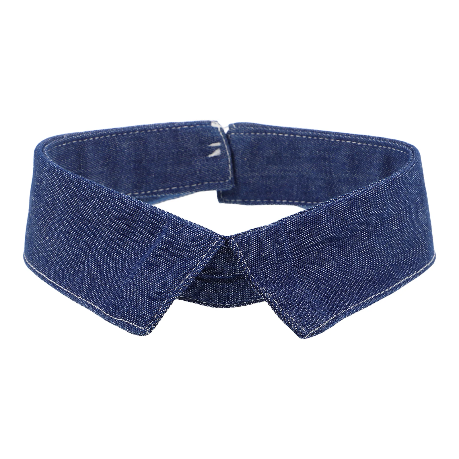 

Detachable Denim Collar Faux Shirt Collar Decorative Half Lapel Clip-on Removable Fashion Blouse Choker Accessory