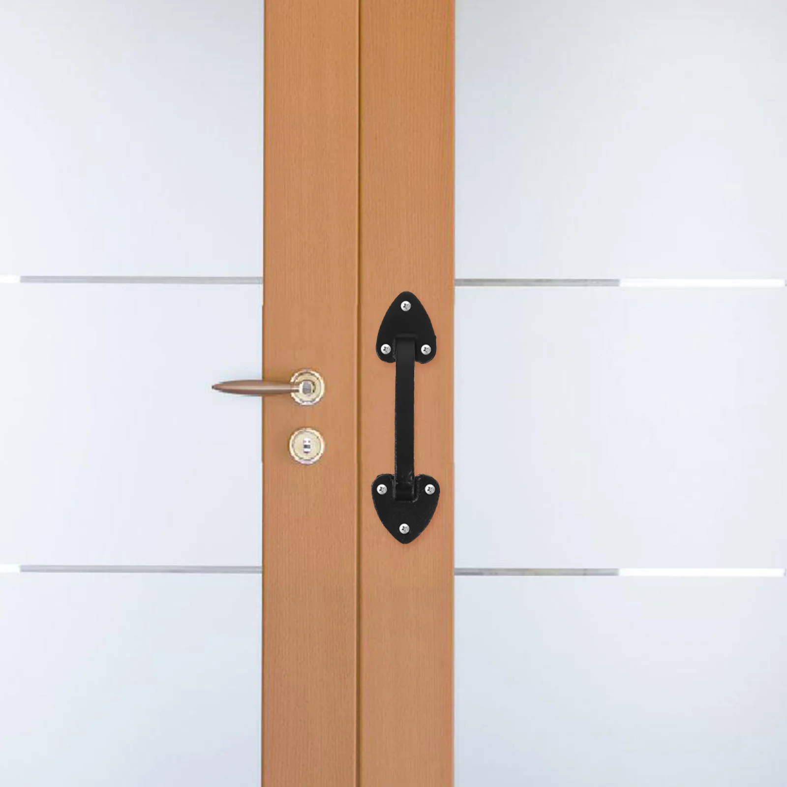 

2Pcs Easy Install Cast Iron Barn Door Handle Shed Gate Pull for Wooden Fences Outdoor Decorative Hardware Shed Handle