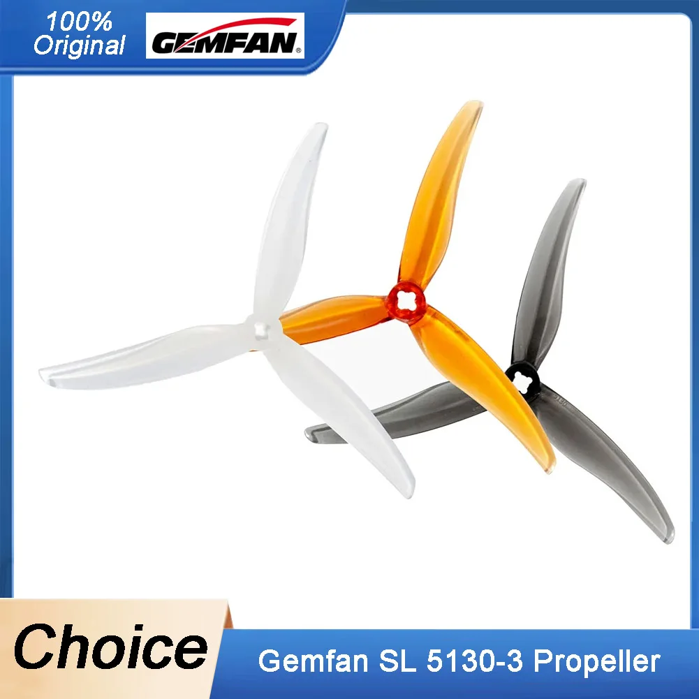 2 пары GEMFAN SL 5130-3 реквизита для ПК с 3 лопастями — 5 дюймов, для FPV Multirotor Freestyle