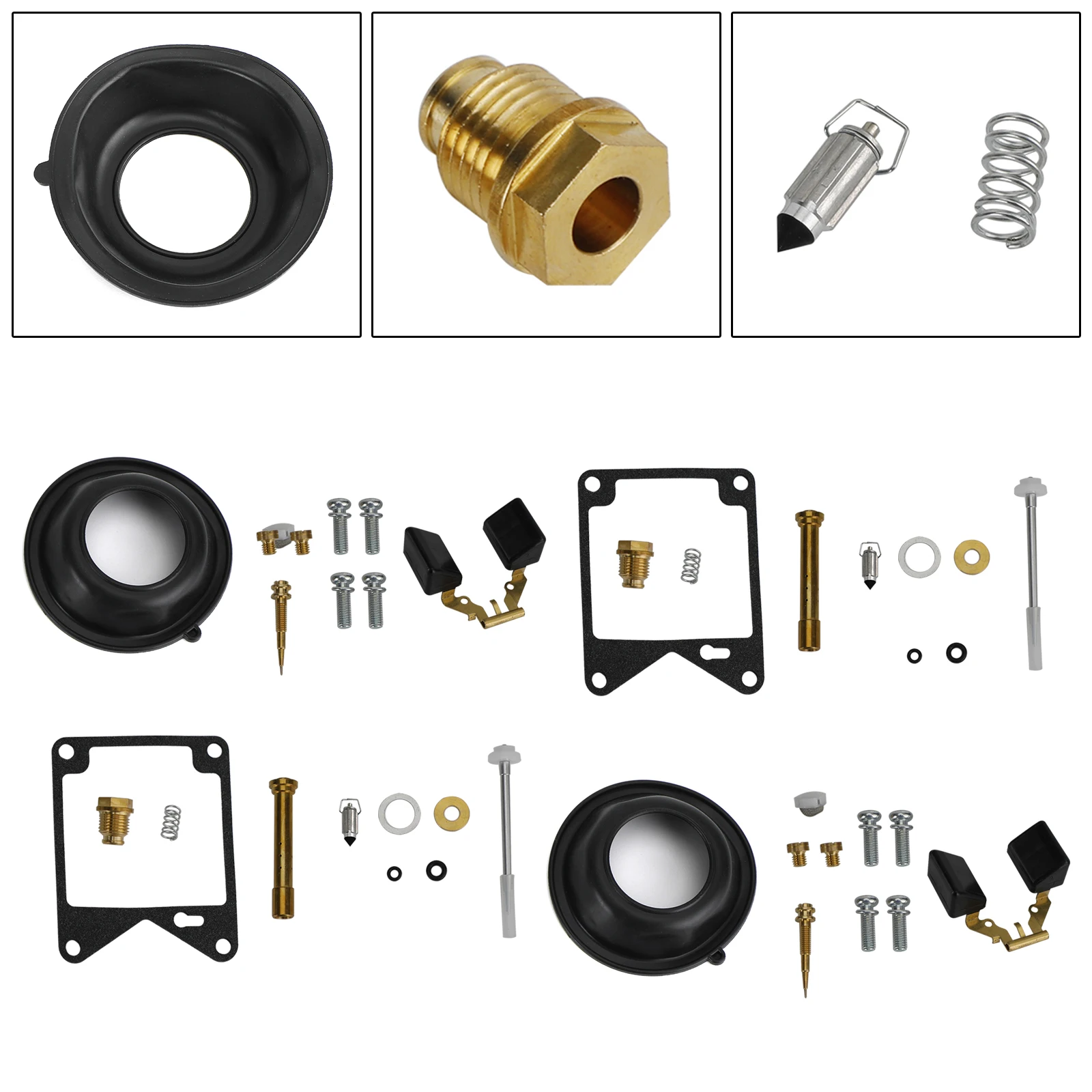 Areyourshop 2X Carburetor Rebuild Repair Kit fit for Yamaha Virago 750 XV750 1981-1983 Motorcycle Accessories