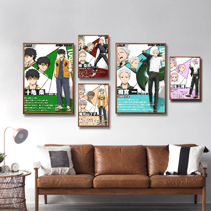 Anime Wind Breaker Poster Self-adhesive Art Waterproof Paper Sticker Coffee House Bar Room Wall Decor