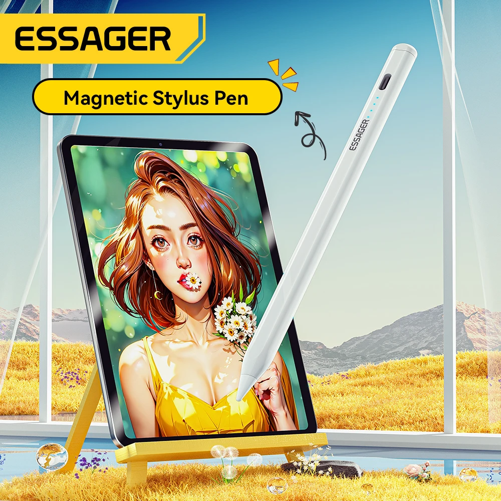 Essager Magnetic Stylus Pen for iPad Apple Pencil USB Tpye C Charging for 2022 2021 2020 2019 2018 2015 iPad Pencil Accessories