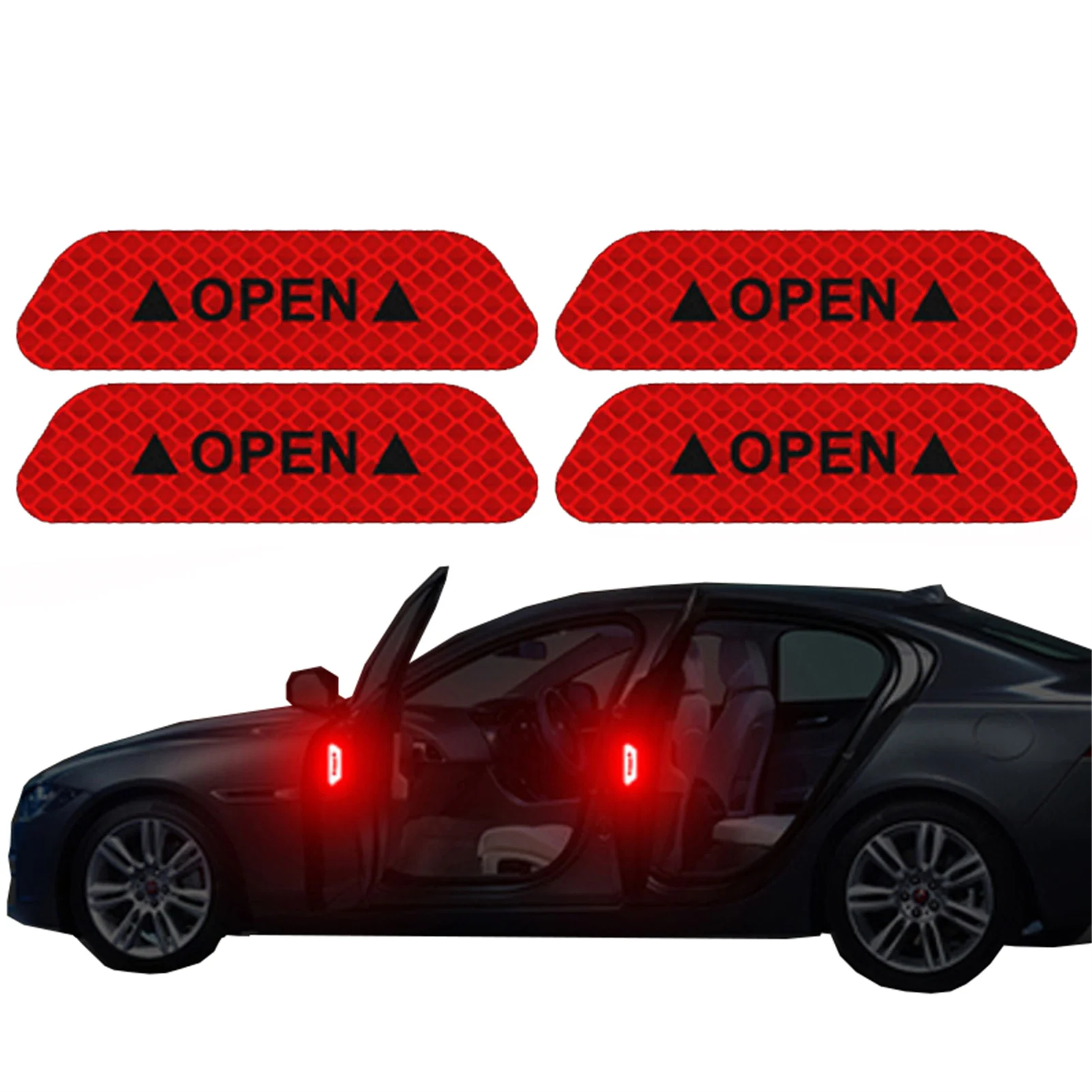 Reflective Car Accessories Door Sticker Safety Tape Decal Auto For Sonata 2016 Hyundai Onix Mg Zs Suzuki Swift Sport
