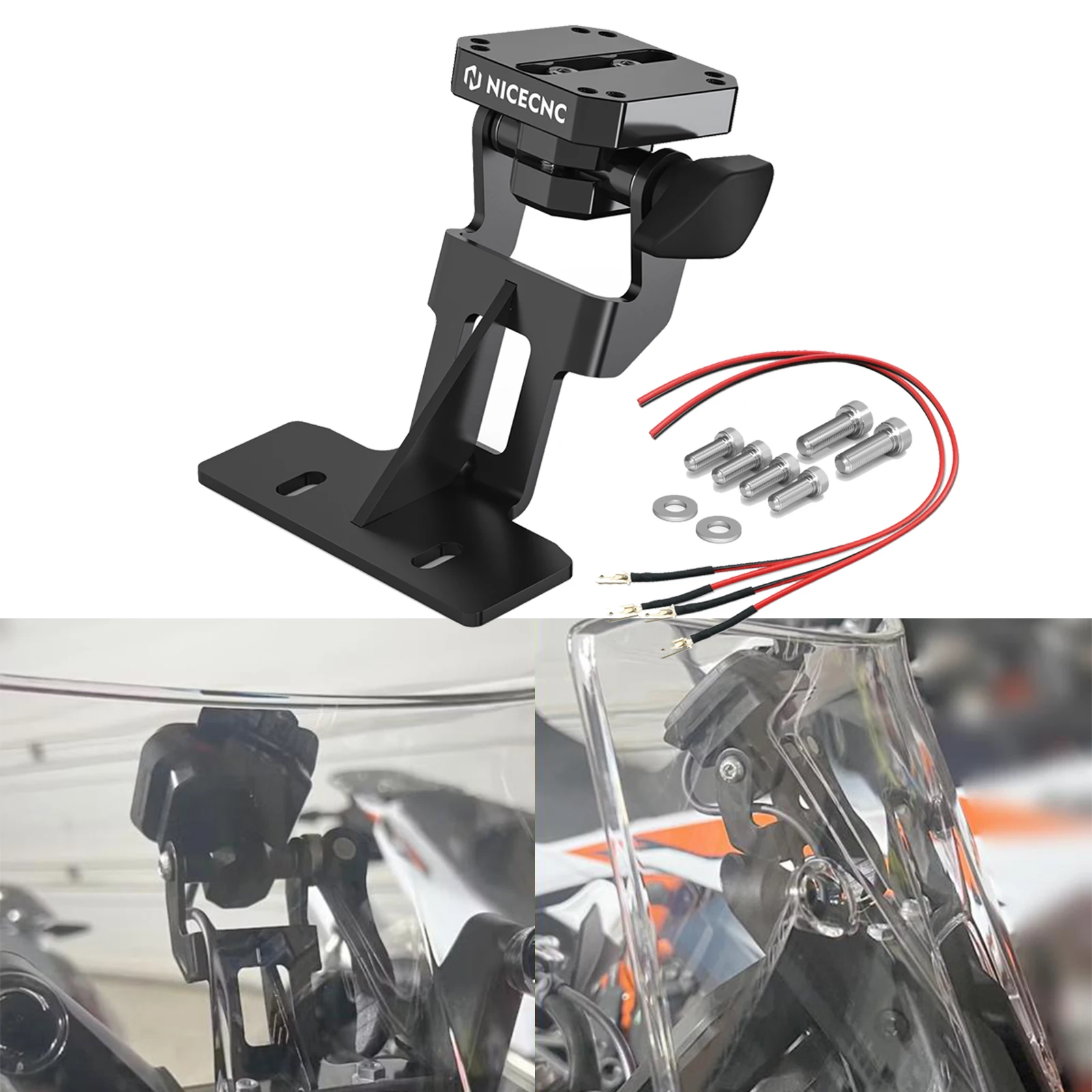 Motorcycle Adjustable AMPS Mount Navigation GPS Bracket Mount Holder For KTM 890 Adventure S R Rally 2023 2024 890 Adventure