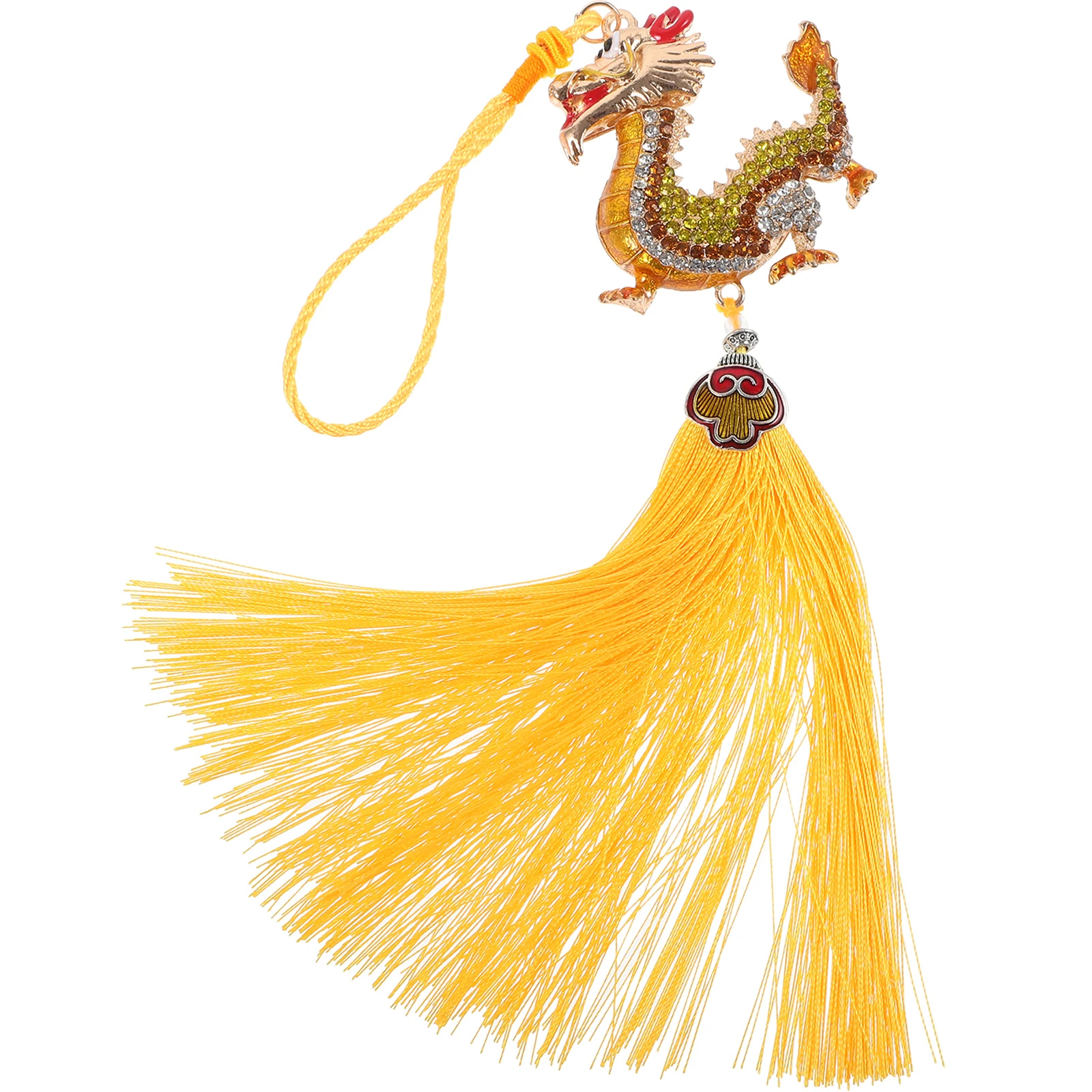 

Dragon Year Alloy Hanging Ornament 3D Zodiac Dragon Design Car Mirror Decoration Rear View Mirror Pendant Car Hanging Ornaments