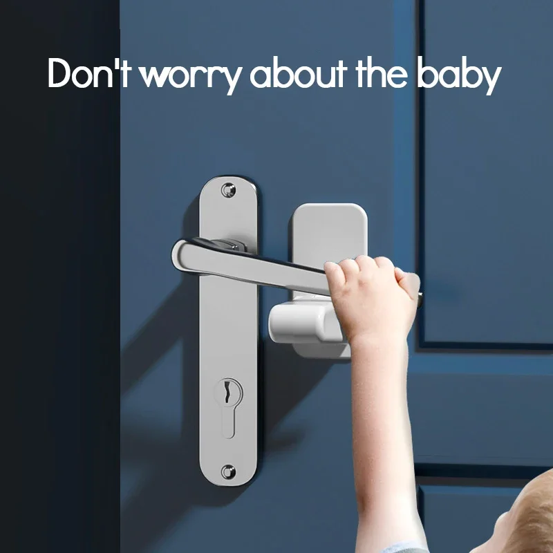 Child Safety Door Handle Locks Protect Baby Door Handle Locks Pet Room Door Handle Locks Easy to Install and Use 3M VHB Adhesive