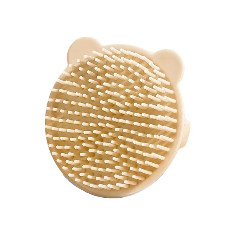 نصيحة مستديرة طفل شامبو فرشاة السيليكون ناعم فروة الرأس منظف الكرتون كرتون للرضع للرضع ملحق حمام الحيوانات الممتع #6