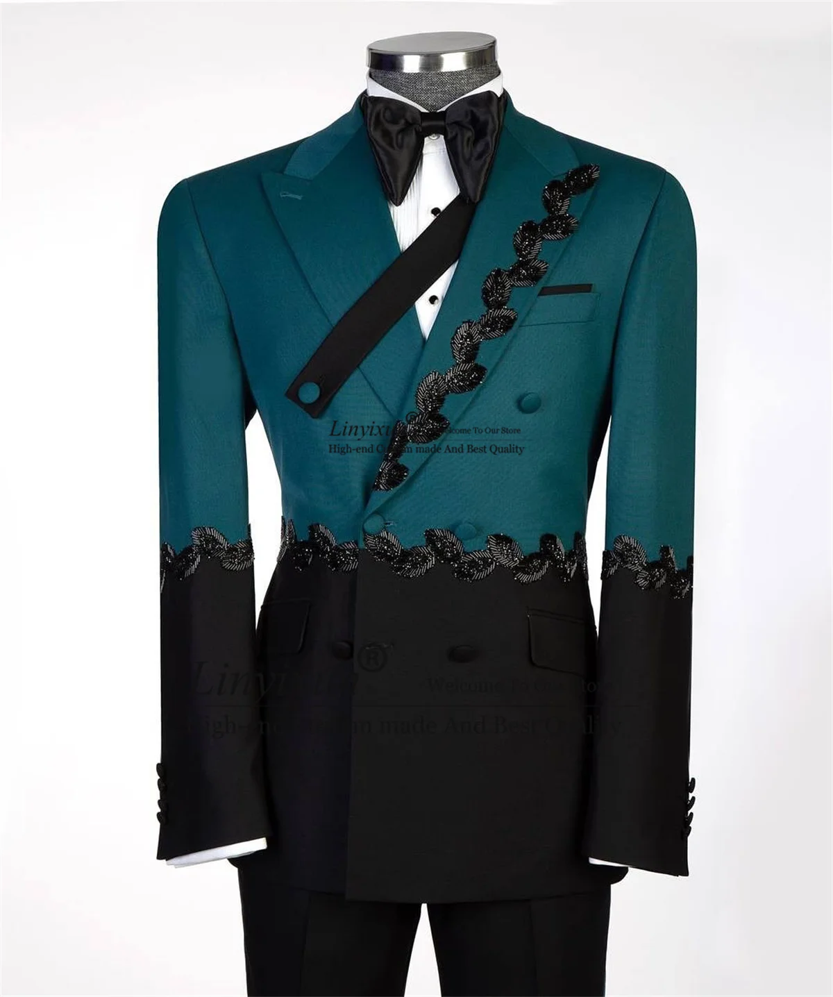 

Последний стиль, мужские костюмы, индивидуальные свадебные смокинги с бриллиантами и кристаллами, приталенные мужские пиджаки для жениха, вечерние комплекты из 2 предметов, костюм Homme