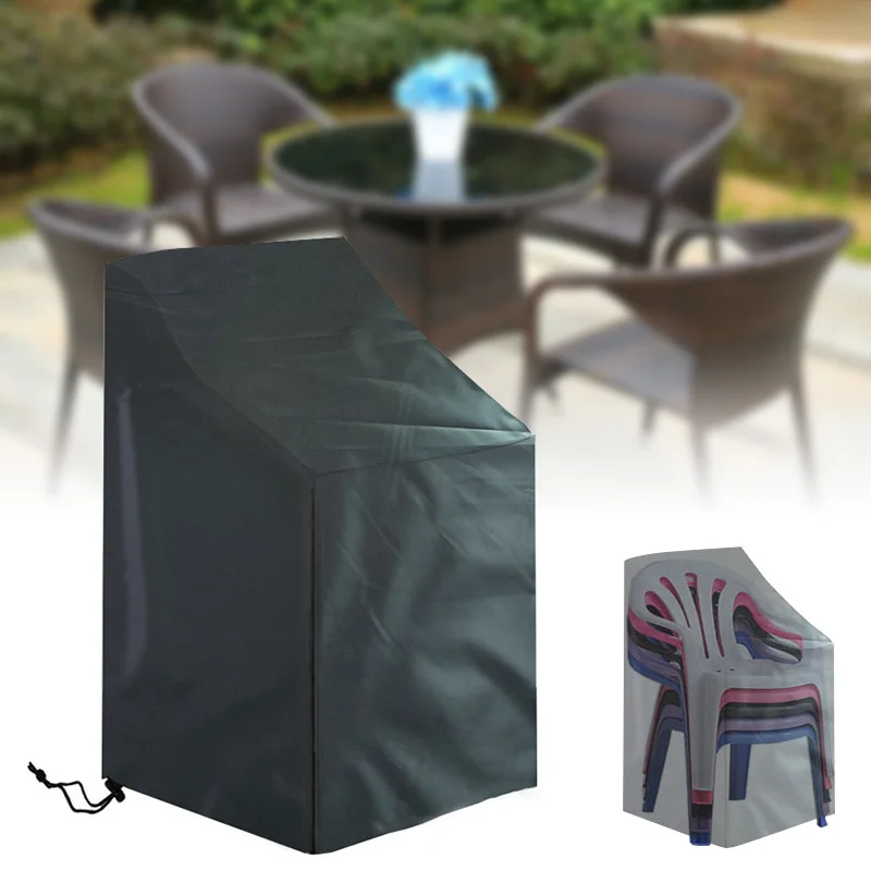 New Stacked Chair Dust Cover Storage Bag Outdoor Garden Patio Furniture Protector Waterproof Dustproof Sofa Armchair Organizer