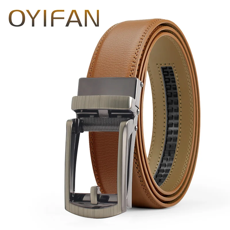 Fashion Men's Belt Orange Colour,high quality Genuine Leather Belt, 110-140cm Jeans Belt Automatic belts, Luxury Mens Belt