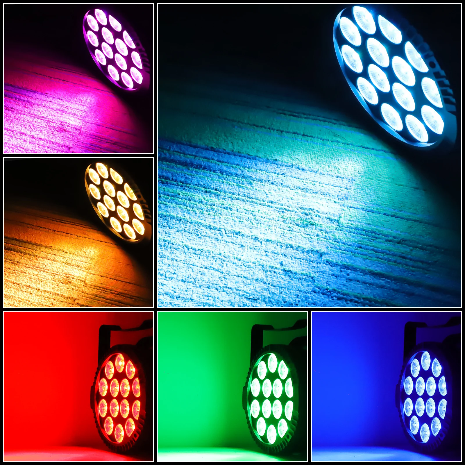 U'King 4PCS 14 LEDs Par Light 14x4W RGBW 4 in 1 Stage Light DJ Club Disco Colour Mixing DMX512 Effect Projector With App Control