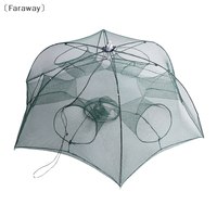 〔Far〕 4/6/8 Holes Portable Automatic Collapsible Fishing Net Shrimp Cage Fish Trap Cast Net Cast Fold Crab Trap Fishing Tools